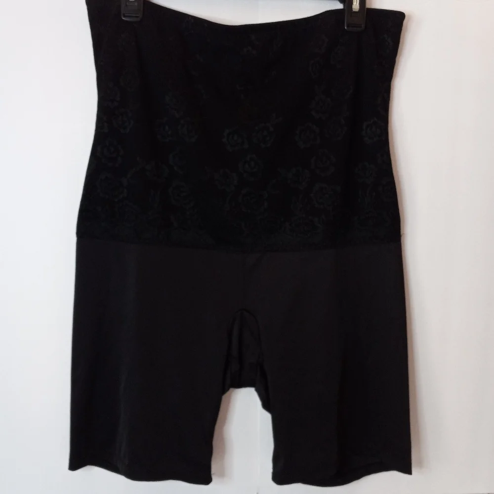 Torrid Microfiber & Floral Lace High-Rise Smoothing Shapewear Shorts